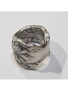 Regency Plate Ring size 6 silverwear spoon ring